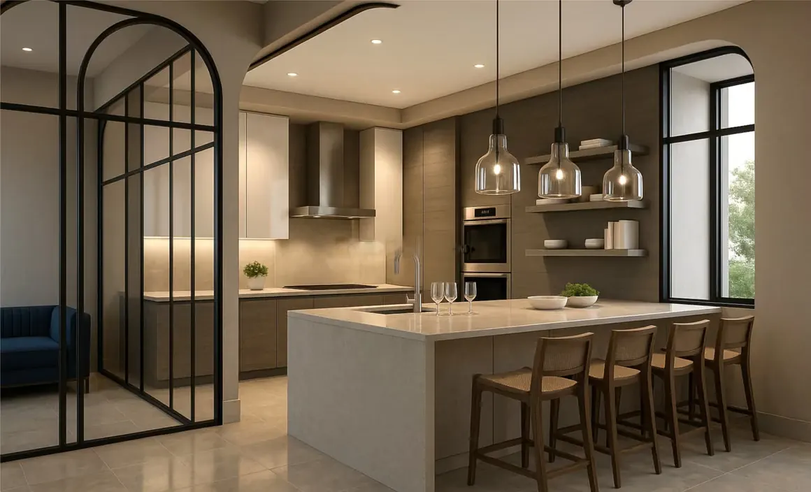 Kitchen modular island at Aerovista, Mansarovar Extension, Jaipur