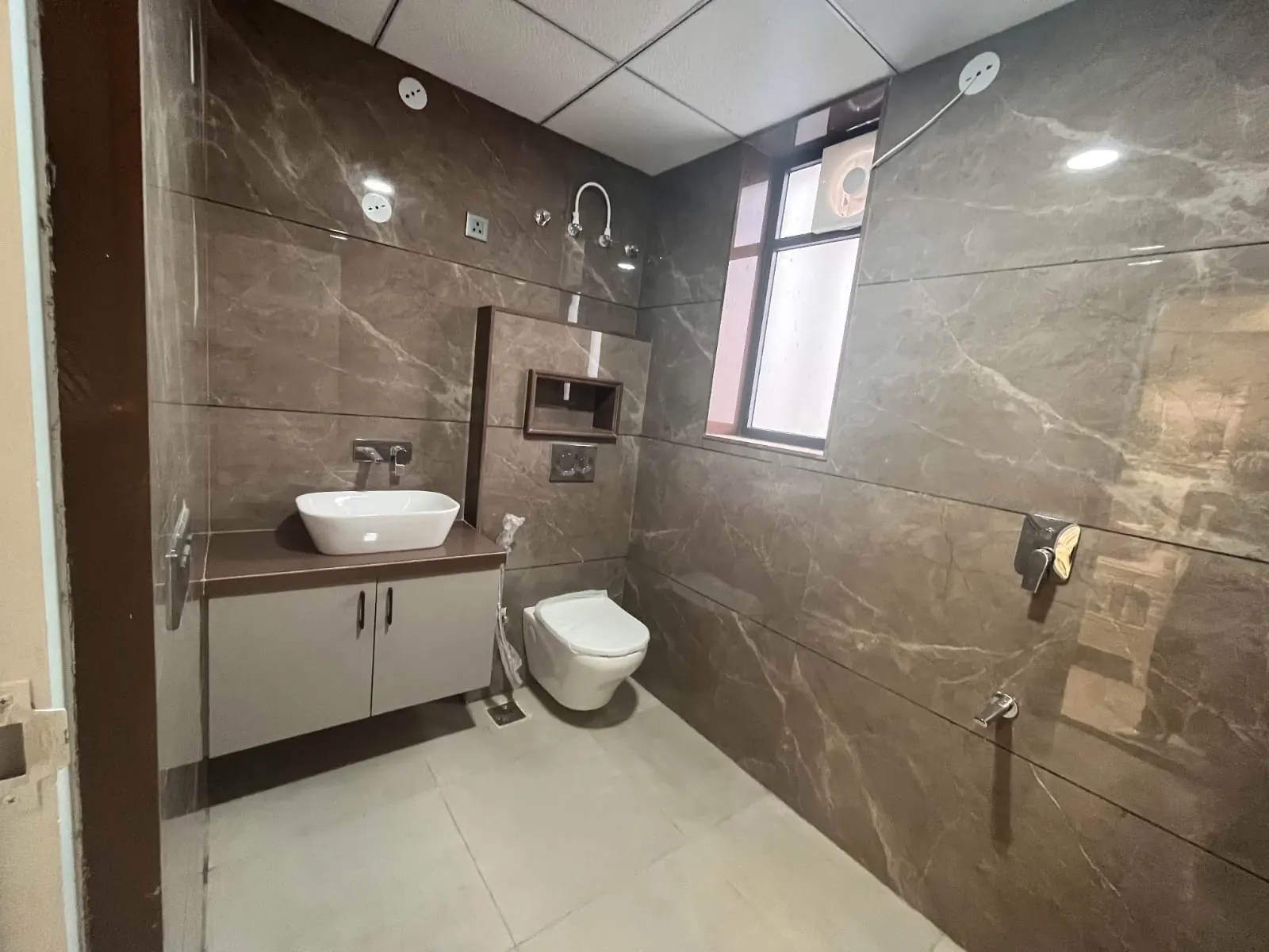 Marble bathroom photographed on site