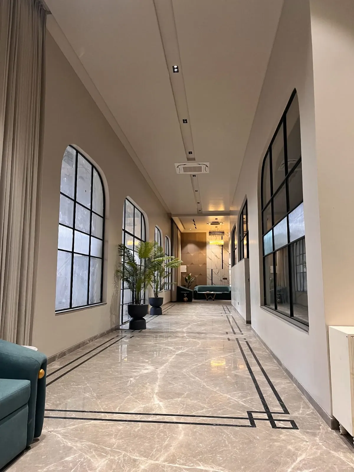 Arched corridor photographed on site