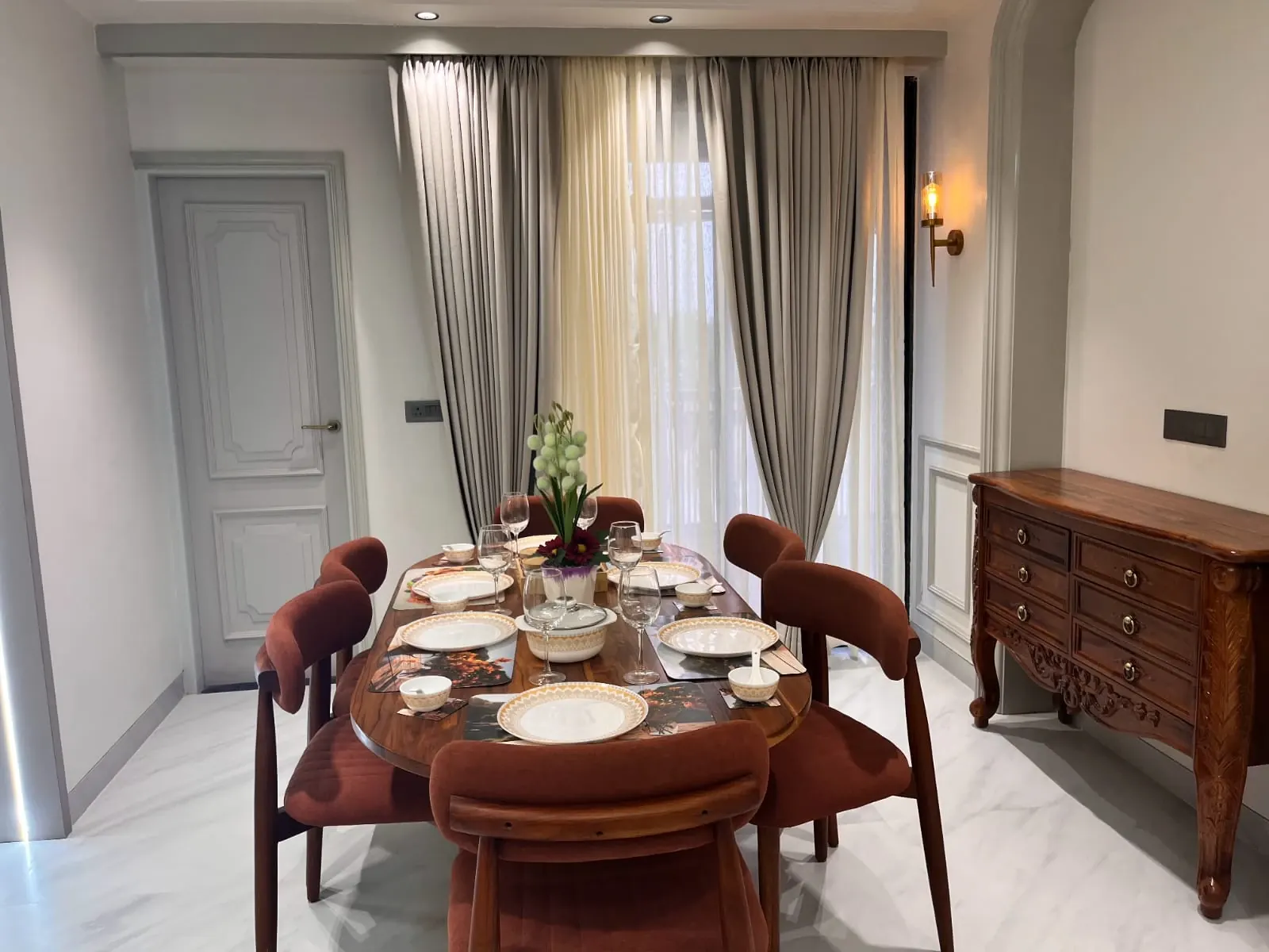 Dining room at Aerovista, Mansarovar Extension, Jaipur