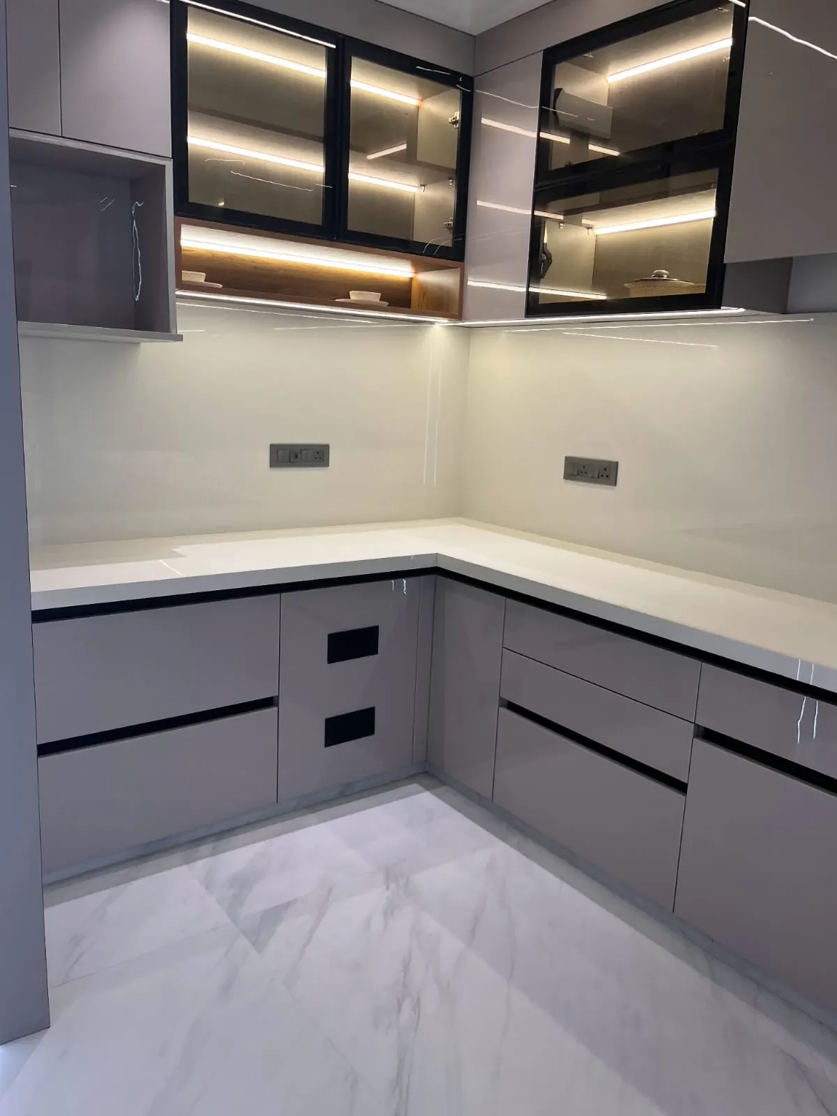 Kitchen corner at Aerovista, Mansarovar Extension, Jaipur
