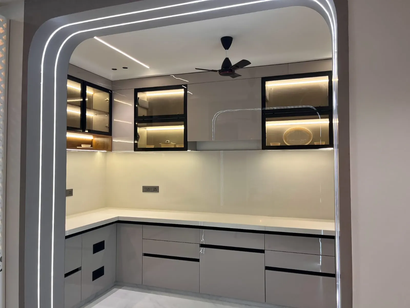 Modular kitchen photographed on site